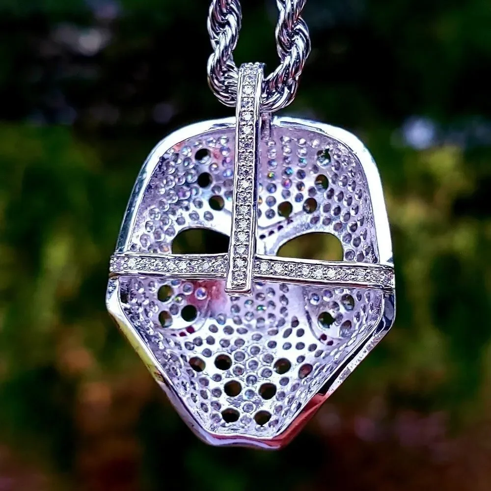 Iced out jason hockey mask Necklace